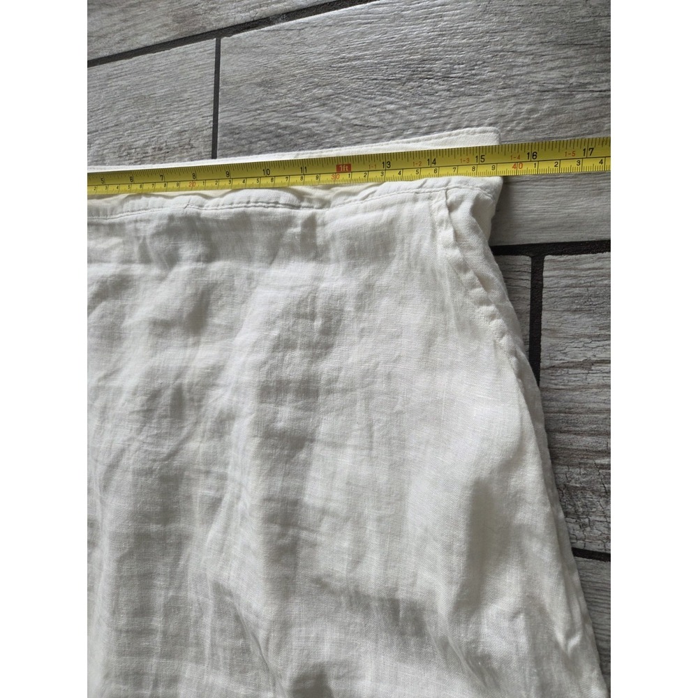 Cynthia Rowley Tropical Linen Maxi Skirt M Semi-sheer White Nautical Boho Beach - Picture 8 of 13